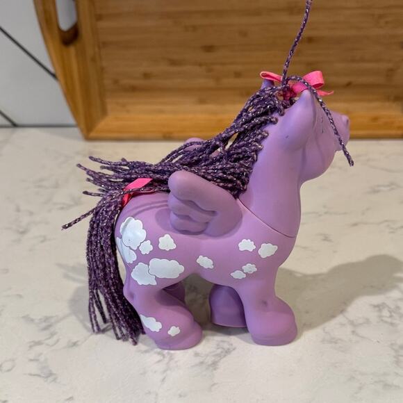Vintage Cabbage Patch Magic Meadow Pony Crimp 'n Curl Springsong Purple Pegasus - Picture 5 of 7
